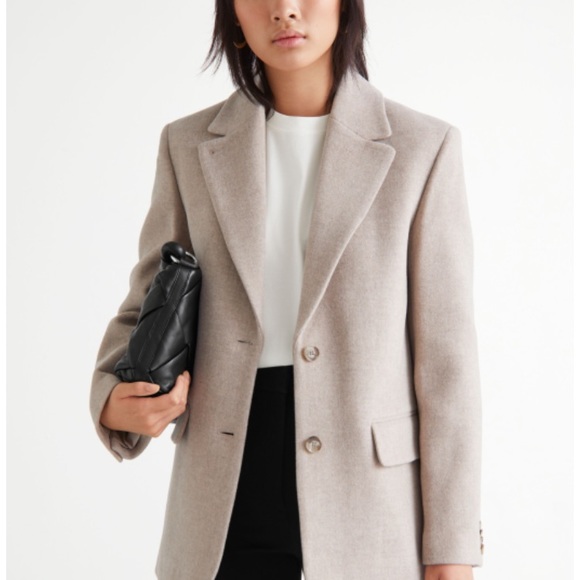 & Other Stories Oversized Wool Blazer Coat NWOT - Picture 2 of 5